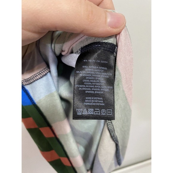 Anthropologie Maeve M Dress Striped Sleeveless Layered Multi Color Block 1415 - Picture 5 of 6